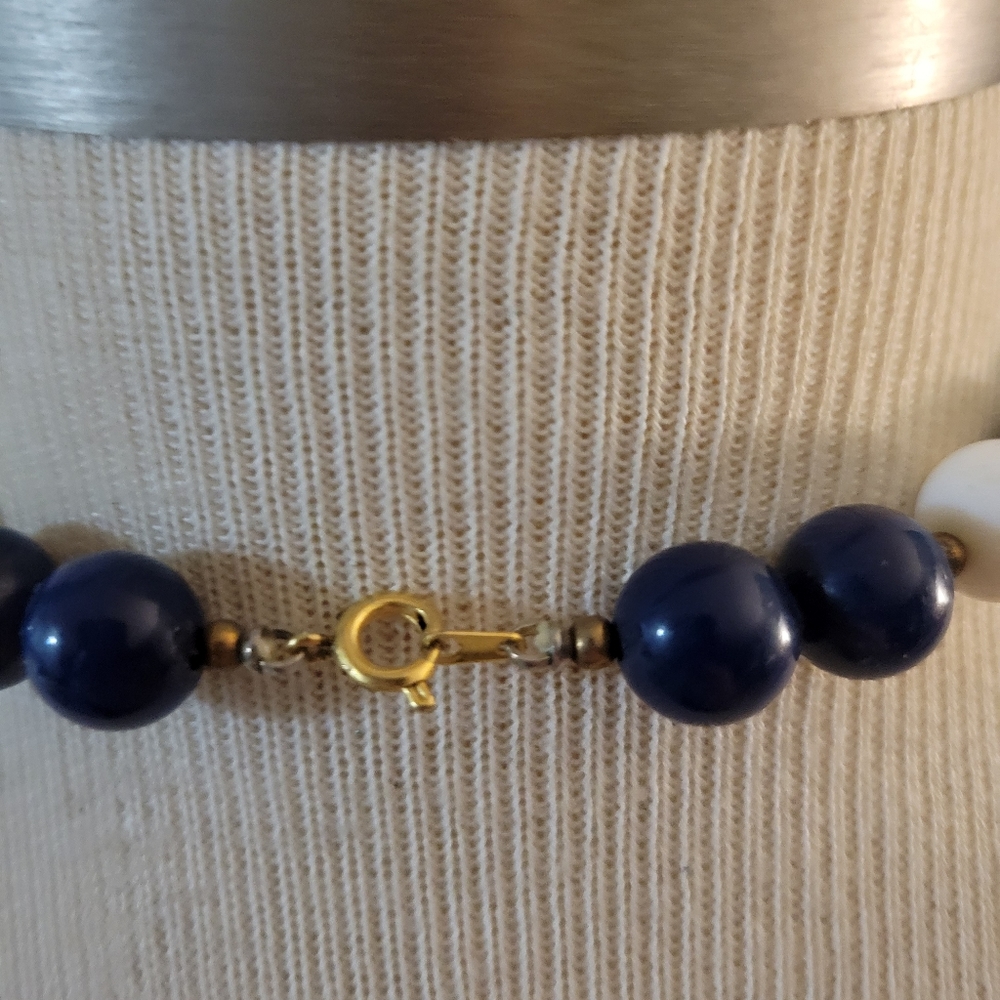 Vintage Beaded Chunky Collar Necklace Wooden - Picture 4 of 5